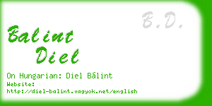 balint diel business card